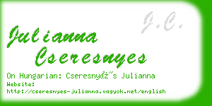 julianna cseresnyes business card